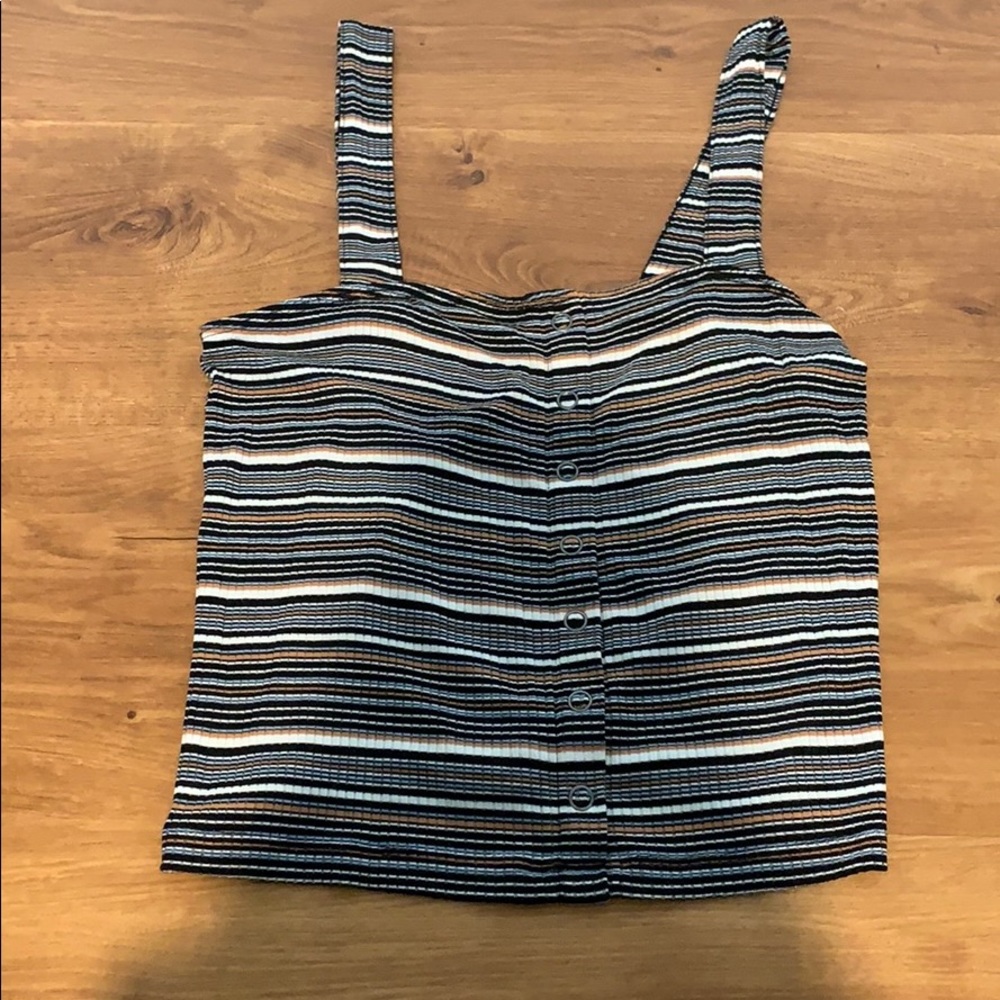 multicolored stripped tank top